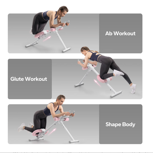 Merax Adjustable Ab Trainer – Foldable Core Workout Machine