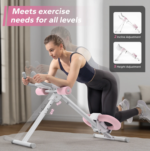Merax Adjustable Ab Trainer – Foldable Core Workout Machine